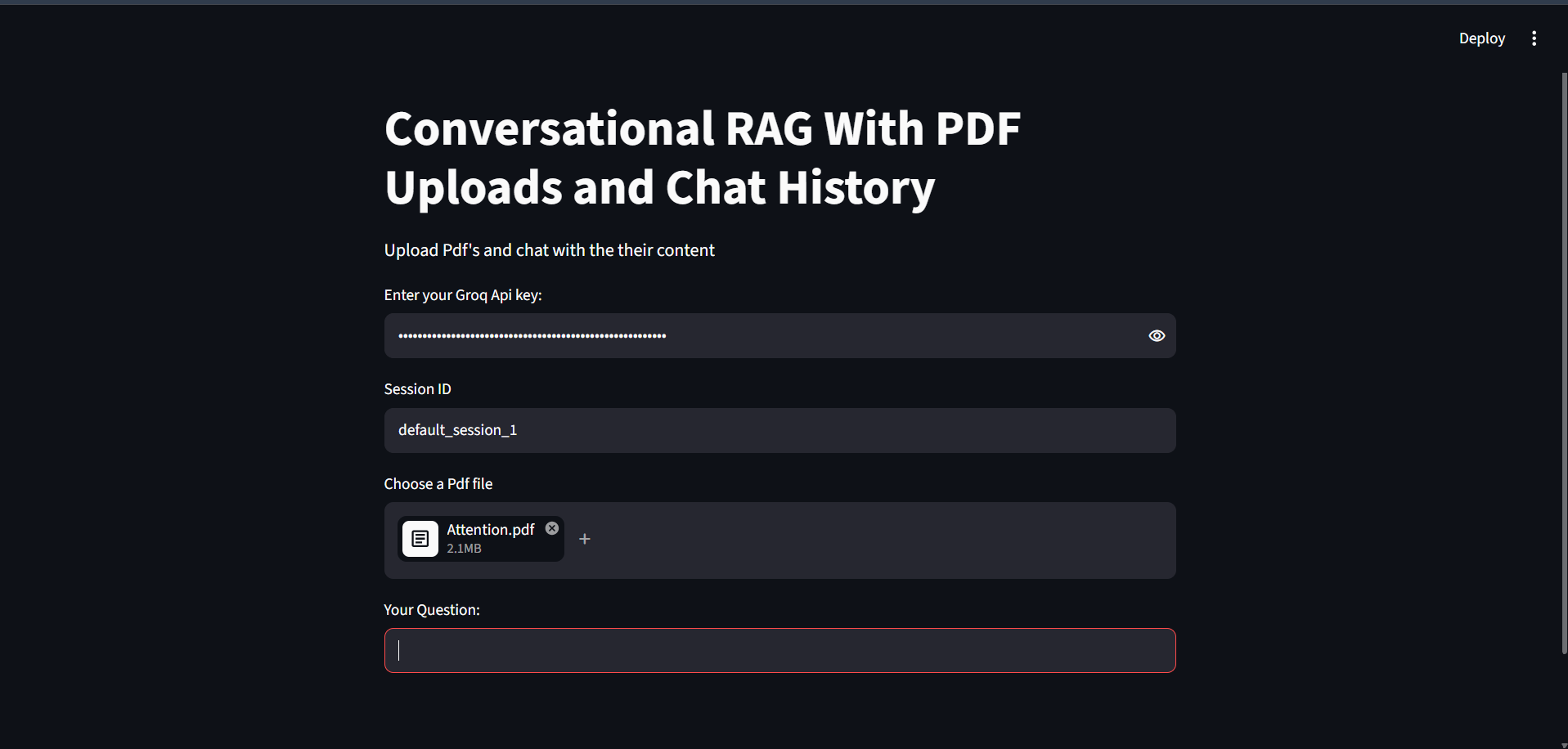 Conversational RAG with PDF preview